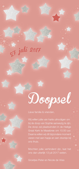 Uitnodiging doopsel - ster meisje | custom made